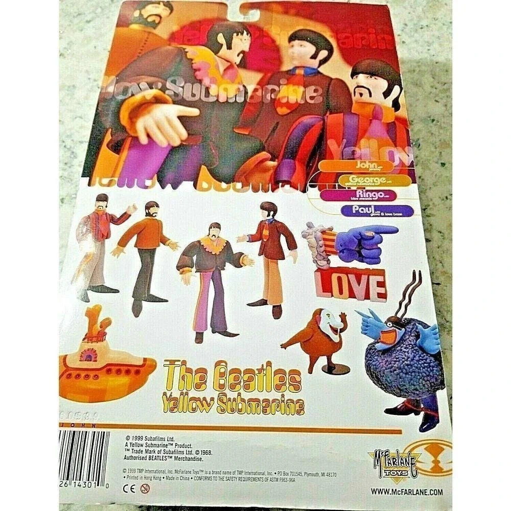 Beatles Yellow Submarine Vintage John Lennon & Jeremy Figure McFarlane‎ 1999 NIB